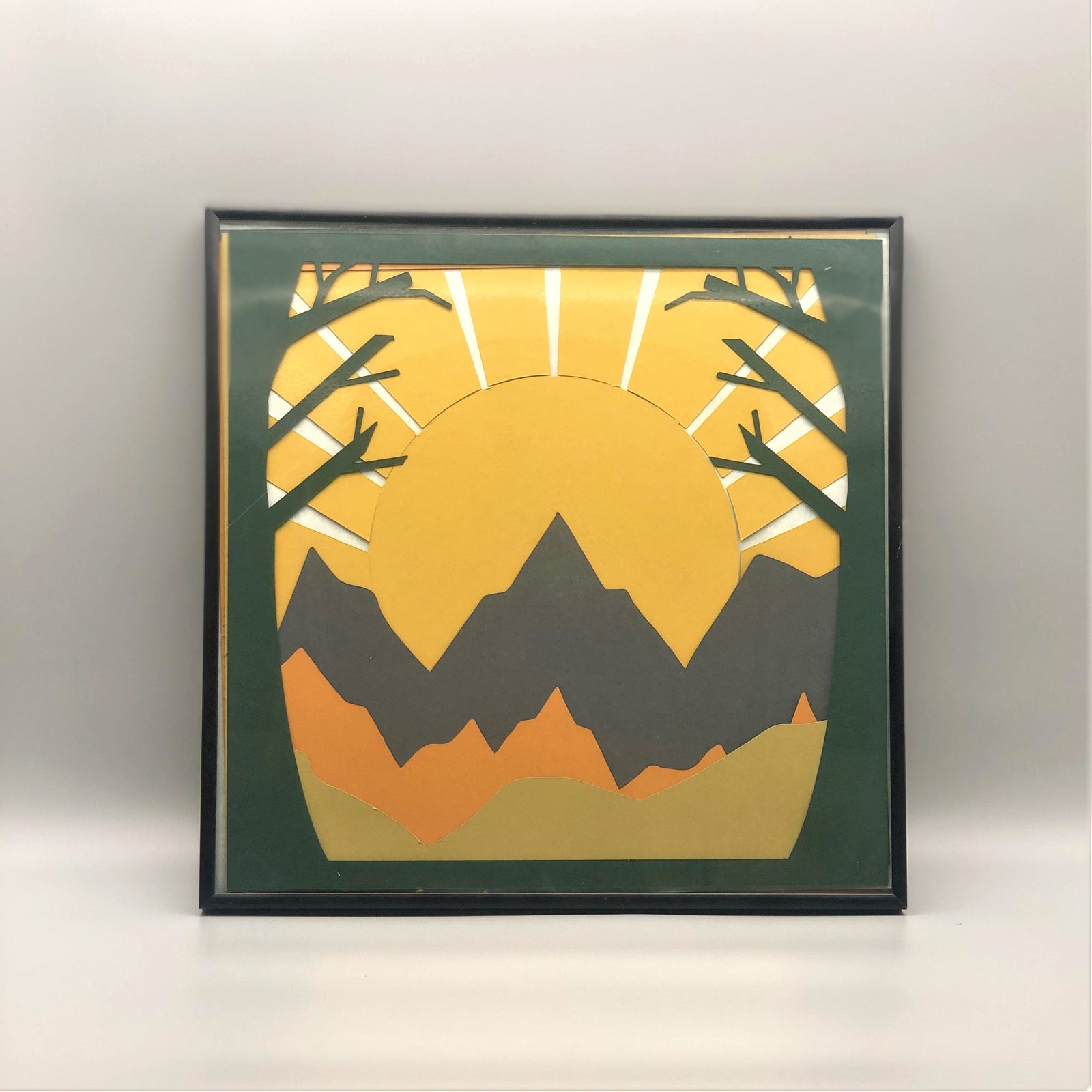 Mountain Trail Shadowbox using Five Colors