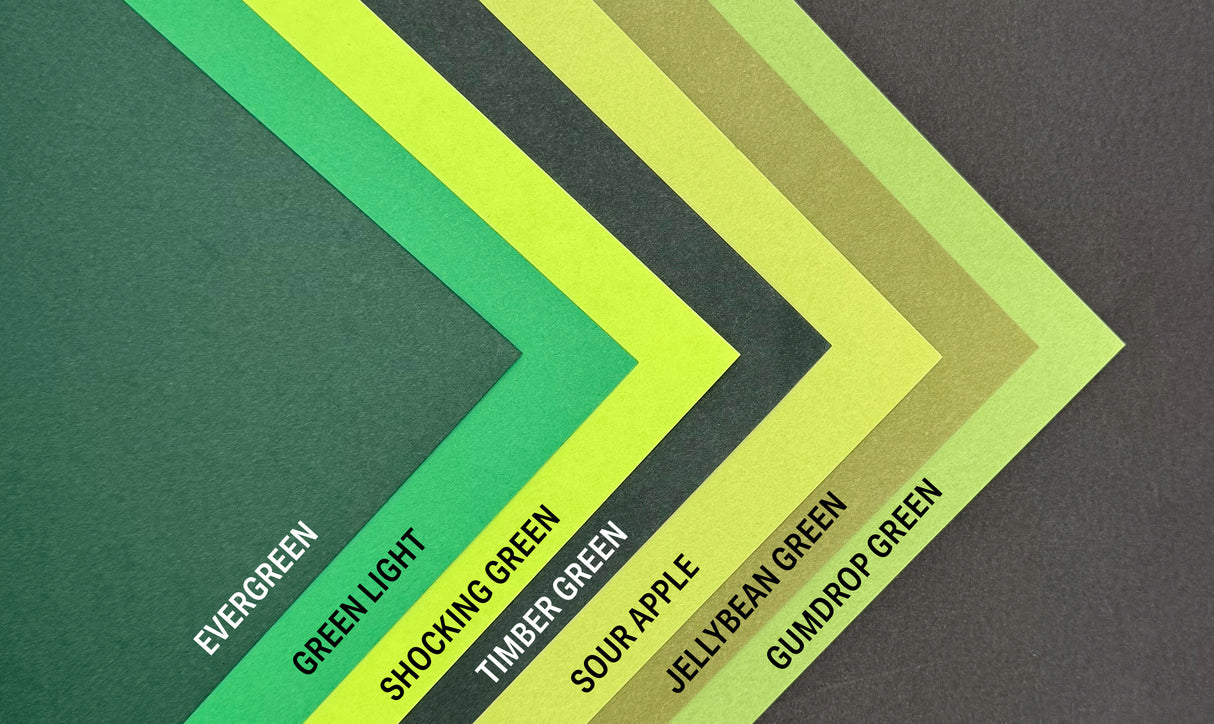 Green Cardstock Samples