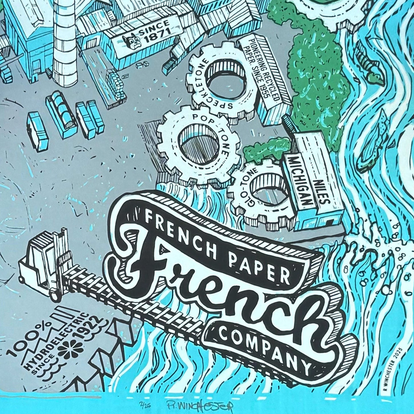 Sno Cone Cardstock (Pop-Tone, Cover Weight Rob x French Giveaway Edition)