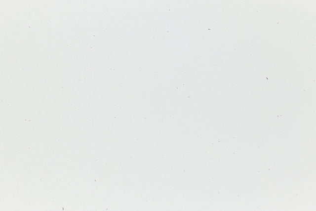 White cardstock with hints of colored fiber.