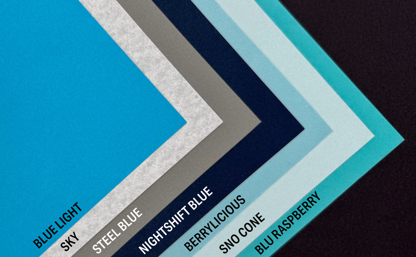 Blue Cardstock Samples